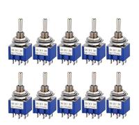 toggles micro wiper, Toggle Switch DPDT/SPDT ON-OFF-ON/ON-OFF 6mm 10 pcs Multicolor MTS Series Waterproof Cap(MTS203 Dark Blue)