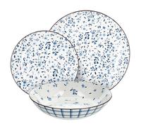 Tognana Cottage 18-Piece Dinner Set for 6 People, Porcelain, Blue