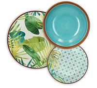 Tognana Jungle Tableware, Set of 18 Pieces, Porcelain, Multicoloured