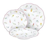 Tognana Millefiori 18-Piece Dinner Set for 6 People, Porcelain, White