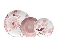 Tognana Roselyn 18-Piece Dinner Set, Porcelain, Pink