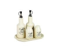Tognana Sweet Campania Home Oil/Vinegar/Salt/Pepper Set, Ceramic, White