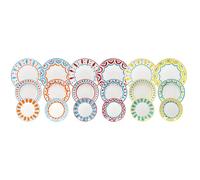 Tognana Vietri 18-Piece Dinner Set for 6 People, Porcelain, Multi-Colour