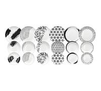 Tognana Zenith 18-Piece Dinner Set for 6, Porcelain, White