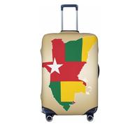 Togo Flag Map with a White Star Print Travel Luggage Cover Suitcase Cover Protector Suitcase Washable Baggage Covers Anti-Scratch