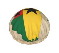 Togo Map With Two Black Stars Shower Caps Women Reusable Large Shower Cap Men Quickdry Care Hair Long Short Kids Bath