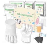 TOGOU2S Baby Casting Kit, Non-Toxic Baby Hand and Foot Casting Kit | 3D Hand Casting Kit with Paints, Making 2 Casts, Personalised Keepsakes, Baby Shower Gifts, Gift for New Parents