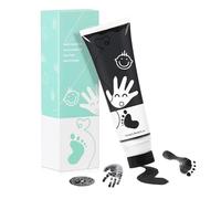 TOGOU2S Baby Hand and Footprint Kit Baby Safe Paint for Handprints Non Toxic &Acid-Free, with Sponge Attachment for Easy Colour Application Dog Paw Print Kit Easy to Wash Off 75ml/Tube (Black)