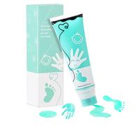 TOGOU2S Baby Paint for Hands and Feet, Non Toxic &Acid-Free Baby Hand and Footprint Kit, with Sponge Attachment for Easy to Colour and Wash, Perfect for Newborn Keepsake 75ml/Tube (Mint Green)