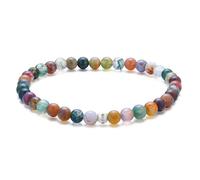 Togous Beaded Bracelets for Women, 4mm Adjustable Stretch Stone Jewelry with Spacer Beads - Perfect Birthday Mother's Day Gifts, Adjustable, Stone, nature stone