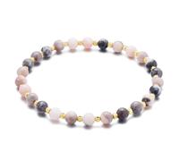 Togous Beaded Bracelets for Women, 4mm Adjustable Stretch Stone Jewelry with Spacer Beads - Perfect Birthday Mother's Day Gifts, Adjustable, Stone, nature stone