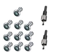 TOGU 10 PCS of 220-degree Solid Brass Peep Holes for Door with 16mm Drill Bit, Compatible with Door Thick from 1-3/8" to 2-1/6", Polished Chrome Finish