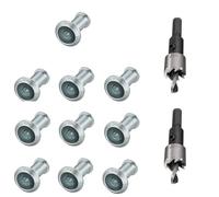 TOGU 10PCS of 220-degree Solid Brass Peep Holes for Door with 16mm Drill Bit, Compatible with Door Thick from 1-3/8" to 2-1/6", Satin Chrome Finish