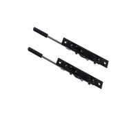 TOGU 2 Pack Solid Lever Extension Flush Bolt Latch Slide Bolt Lock in 6" 8" 10" 12",Concealed Security Door Lock for French Doors,Composite Doors,Wood Doors,Double Doors,Matte Black Finish-6"