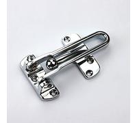 TOGU 2 Pack Solid Thicken Security Door Guard,Gate Latches Swing Bar Door Guard,Burglar-Proof Padlock Door Clasp for Home,Apartment,Hotel,Motel,Dormitory,Polished Chrome