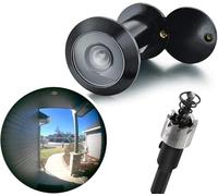 TOGU 220-degree Solid Brass Door Viewer/Peep Holes for Door with 16mm Drill Bit, Compatible with Door Thick from 1-3/8" to 2-1/6", Matte Black Finish