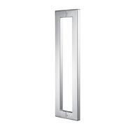 TOGU TG-6013 12 inches Solid Standoffs Heavy-Duty Commercial Grade-304 Stainless Steel Push Pull Door Handle/Barn Door Pull Handle/Glass Pulls, Mirror Polished Chrome Finish