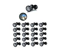 TOGU TG3016YG-BC UL Listed Solid Brass HD Glass Lens 220-degree Door Viewer Peephole with Heavy Duty Privacy Cover for 1-3/8" to 2-1/6" Doors, Matt Black Finish, 20Pack