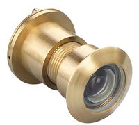 TOGU TG3828YG-SC Solid Brass UL Listed 220-degree Door Viewer Peephole with Heavy Duty Privacy Cover for 1-3/5" to 2-1/6" Doors, Brushed Gold Finish