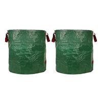 Toguma 2Pcs Reusable Yard Waste Bags Collapsible Trash Can Outdoor Garbage Can Yard Leaf Waste Bag Leaf Collector Garden Bag Yard Waste Bin for Leaves (Black Green)