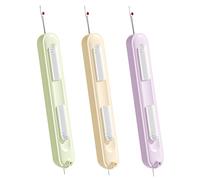 Toguma 3Pcs 2 in 1 Needle Threader for Hand Sewing Automatic Needle Threader Seam Ripper Tool Sewing Supplies Multifunctional Sewing Tool (Green Purple White)