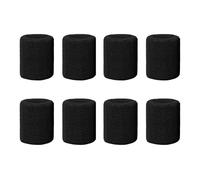 Toguma 8Pcs Wrist Sweatbands Sports Tennis Wrist Bands for Men Women, Absorbent Sweatband Exercise Fitness Wristband for Working Out Running Football Basketball (Black)