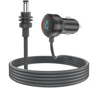 Toguma Starlink Mini Accessories Cable, 3 in 1 Car Charger DC Power Cable + Cigarette Lighter Adapter 12v with Digital Display, Portable Waterproof Power Supply Cord with USB Type-C Port Plug (Black)