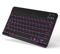 TOHAKATA Portable Backlit Bluetooth Keyboard External Wireless Rechargeable Wireless Keyboard for Android Tablet Cell Phone iPad iPhone MacBook Mac iMac Windows Surface Laptop (Black)