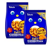TOHATO Caramel Corn Salty Caramel Flavour Japanese Crackers Snacks 67g (Pack of 2)