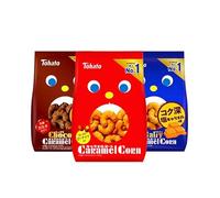 Tohato Caramel Corn Sweet Puffed Snack - Japanese Flavoured Corn Snack - Assorted Flavours - Light & Crispy Corn Puffs - Sweet, Airy & Crunchy Treat - BBD 14 APRIL 2026 (Assorted Set of 3)
