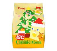 Tohato Japanese Caramel Corn Bites Sweet & Crunchy Snacks - Chrsitmas Limited White Milk Flavour 65g