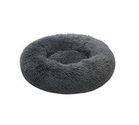 TOHDNC Calming Donut Dog Bed 60cm, Fluffy Plush Pet Bed Anti Anxiety Dog Cat Bed Round Warming Cuddler Washable Bed Nest Cushion with Non-Slip Bottom for Indoor Medium Large Cats Dogs