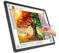 TOHETO A4 Light Board for Diamond Painting, Super Bright Magnetic Light Pad with Side Buttons, Lightbox for Tracing and Drawing, Corded Light Table for Sketching, Animation, Weeding Vinyl (Black)