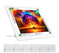 TOHETO Rechargeable A3 Light Board with Stand, Super Bright Magnetic Light Pad with Side Buttons, Wireless Light Box for Tracing and Drawing, Cordless LED Light Table for Diamond Painting, Sketching