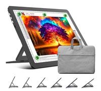 TOHETO Rechargeable A4 Light Board with Stand, Bag, Super Bright Magnetic Light Pad with Side Buttons, Wireless Light Box for Tracing and Drawing, Cordless Light Table for Diamond Painting, Sketching