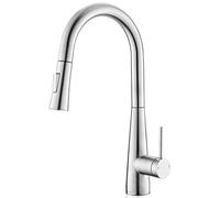 Tohlar Kitchen Tap With Pull-Down Sprayer - Brushed Nickel, Modern Stainless Steel Single Handle Mixer for Kitchen Sink