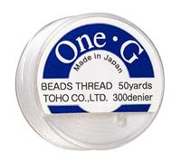 Toho One-G Beading Thread, 50 Yard Bobbin (White)