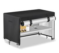 TOHONFOO Outdoor Prep Table Cover with Split Zipper - Waterproof Stainless Steel Metal Table Cover - Outdoor Dining Table Cover - Grill Table Cover - Grill Cart Cover - 60" L x 24" W x 35" H