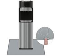 TOHONFOO Water Cooler Dispenser Mat with Raised Edge for Foor Hardwood Floor and Countertop Protector, Water Cooler Mat Waterproof, Slip Resistant, Heat Resistant, Easy to Clean, 24" x 16", Grey