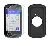 TOHUSHUAXI Screen Protector for Garmin Edge 1040/1040 Solar GPS (3+1pack) and Silicone Case Cover,Tempered Glass Film Anti-Scratch High Definition Full Coverage