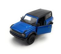 Toi-Toys Welly Ford Bronco Black Diamond model car, miniature vehicle, scale 1:39 / length 12cm, blue