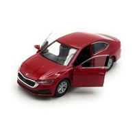 Toi-Toys Welly Model car Skoda Octavia IV, miniature car, scale 1:39 / length 12cm, red