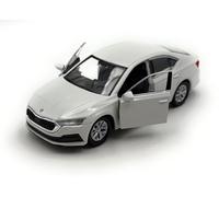 Toi-Toys Welly Model car Skoda Octavia IV, miniature car, scale 1:39 / length 12cm, white