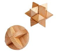 Toi-Toys wooden brain puzzle 3D thinking game for children and adults