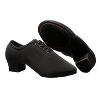 Toichi Women's Latin Dance Shoes Lace-up Ballroom Modern Salsa Rhythm Teaching Practice Professional Performance Dance Shoes, Style B-1.2inch Heels, 5.5 UK