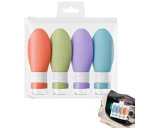 TOIL Travel Container, Travel Bottles for Toiletries, Leak-proof Travel Bottle Set, Portable Travel Accessories, Squeaky Storage Organiser for Sun Cream, Liquid Soap, Hair Spray, Face Cleanser