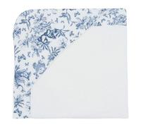 Toile de Jouy bath cape Navy blue one size