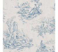 Toile De Jouy Wallpaper Blue Country Scene Traditional Vintage Classic
