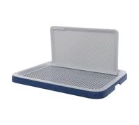 Toilet, 50.5x39x3cm Dog Litter, Pet Puppy Potty Tray with Wall, Pee Pad Holder Dog Toilet Potty Training Tray for Yorkshire, Tea Cups (Blue and Grey)