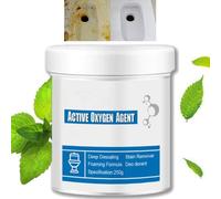 Toilet Active Oxygen Agent,Touch Free Fizzy Foam Toilet Cleaner,Toilet Bowl Cleaners,Sink & Drain Cleaner,All Purpose Cleaning Powder Toilet Bowl Foam Cleaner,Limescale Remover Toilet (1, 250g)